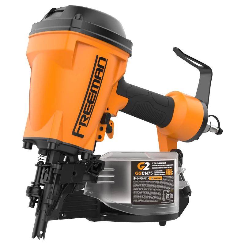 Freeman Cn75 Pneumatic Siding Pallet Coil Nail Gun Air Framing Nailer