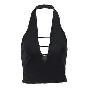 Sexy Deep V Backless Sleeveless Inner Wear, Ins Summer Women's Clothing, Halter Neck Cool and Hot Top for Women.