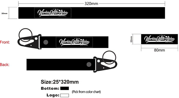 Chìa khóa được tùy chỉnh Lanyard Nylon Chìa khóa xe hơi sáng tạo được cá nhân hóa Lanyard Polyester Keychain Keychain xe máy 7