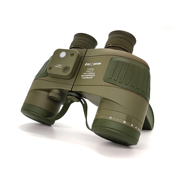 Binocolo Marino 10x50 Impermeabile E Galleggiante Con Bussola E Telemetro – Prisma BAK4, FMC, Per Nautica E Birdwatching