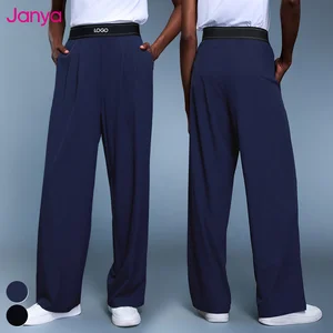 Janya Women's Breathable Loose Casual Elastic High Waist Side Pockets Athletic Yoga Trousers Straight Wide Leg Sports Pants