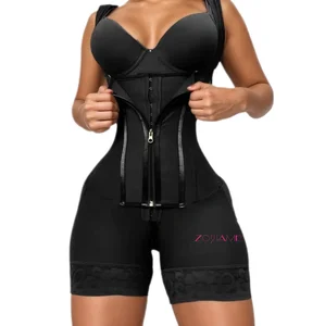 New Colombian Fajas Plus-Size Wide-Strap Hourglass-Waist Slim-Fit Tummy-Control Butt-Lifting Body Shapewear for Women