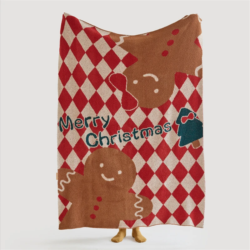 2024 new factory Christmas joyous design OEKO-TEX supper soft warm kids-love 100% polyester knitted throw blanket JBXY