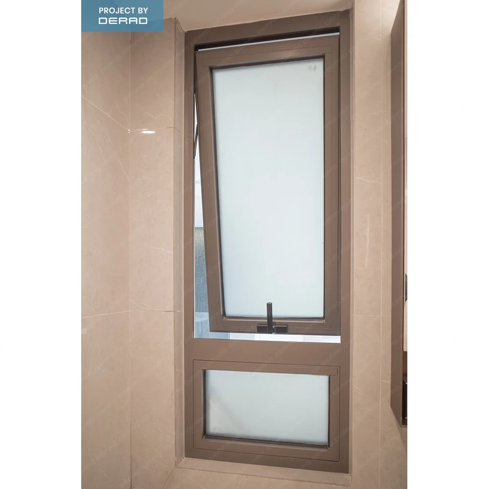 Double Glass Energy Efficient Aluminium Awning Windows with Low-E Glass Tempered Coating