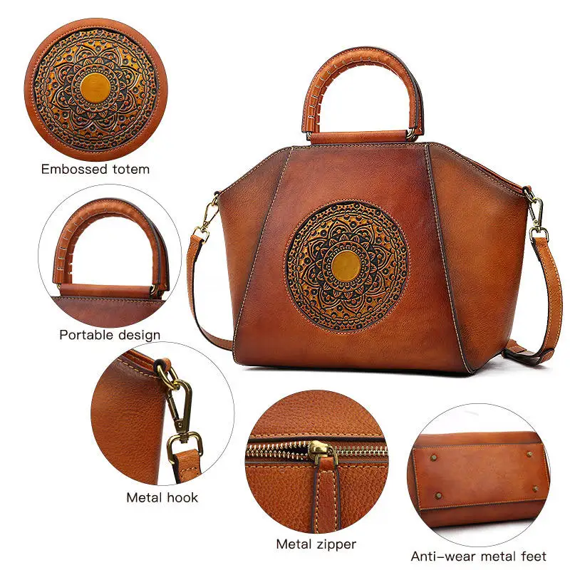 Wholesale Retro Cowhide Woman's Shoulder Bag Vintage Wholesale Retro Cowhide Woman's Shoulder Bag Vintage