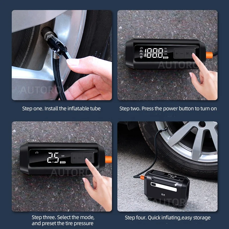 Autorout Быстрая доставка автомобиля надувное проводной цифровой дисплей 12V 150PSI автомобильная шина Электрический автоматический воздушный компрессор автомобильный