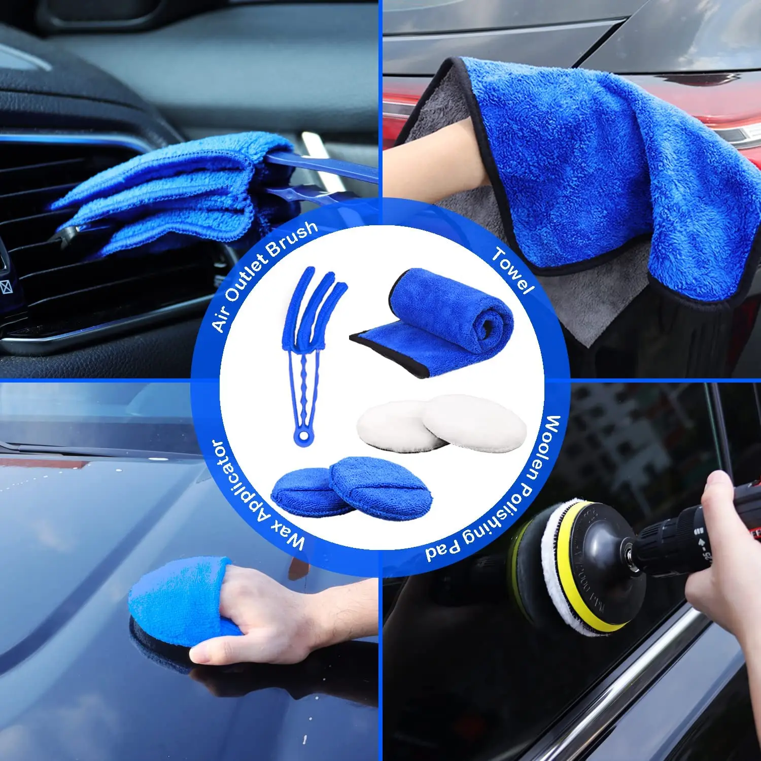Hot Sales 26pcs Car Detailing Brush Set Auto Washing Drill Brush Set