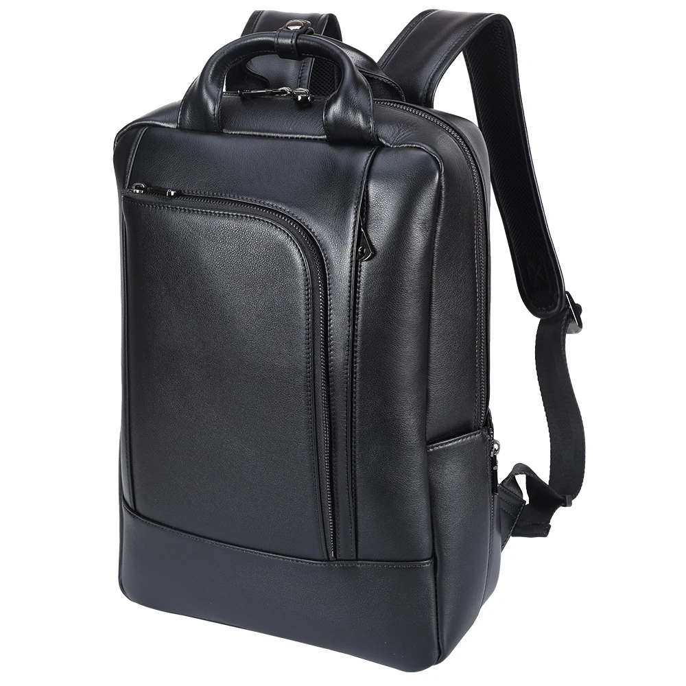 black leather computer backpack mens The City all of which are hand bonded to make your backpack more comfortable 2025 New Arrival Men's Fashion