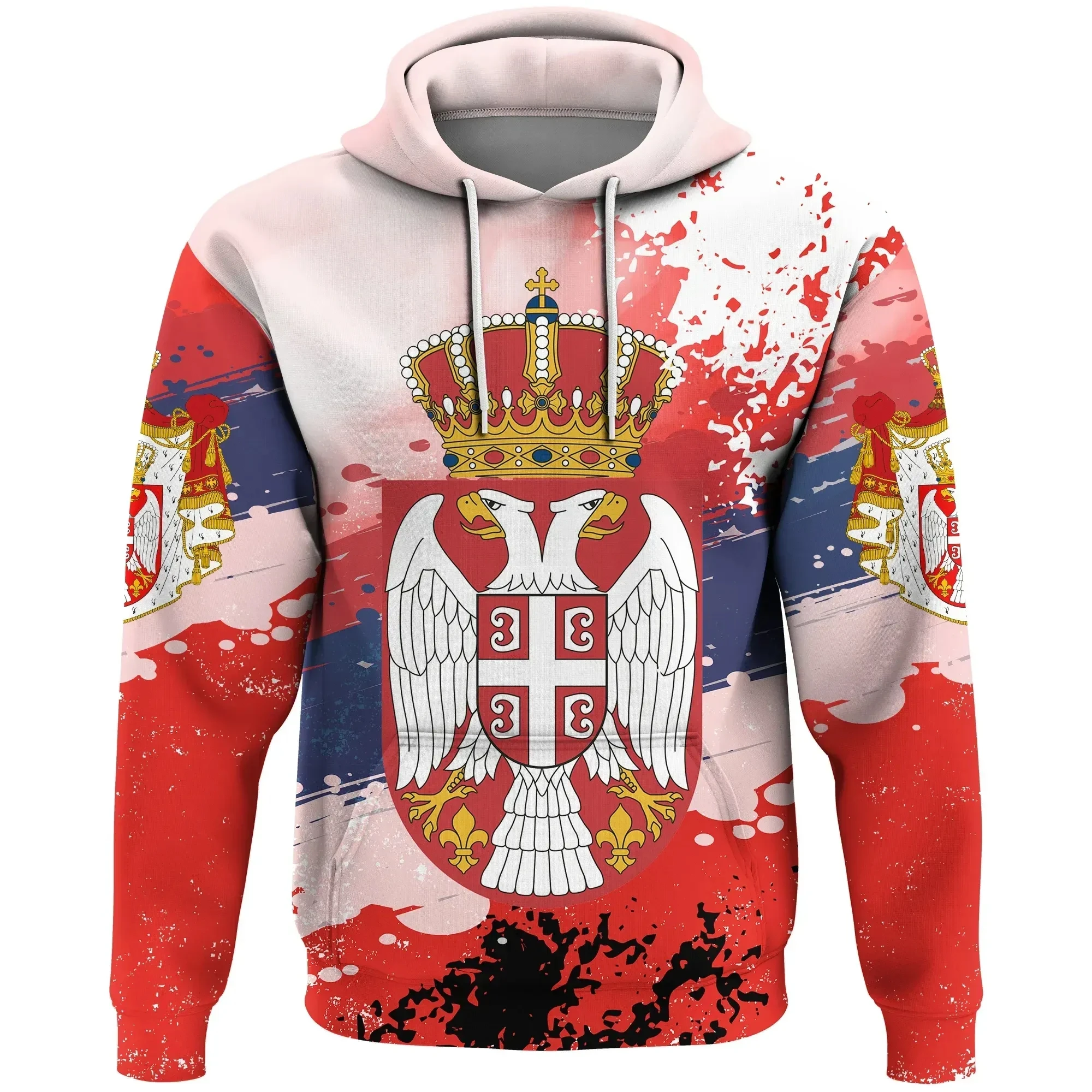 Source Serbia National Flag Custom High Quality Hoodie For Men Casual Plus Size Hooded Sweatshirt With Pocket Premium Hoodie on m.alibaba.com