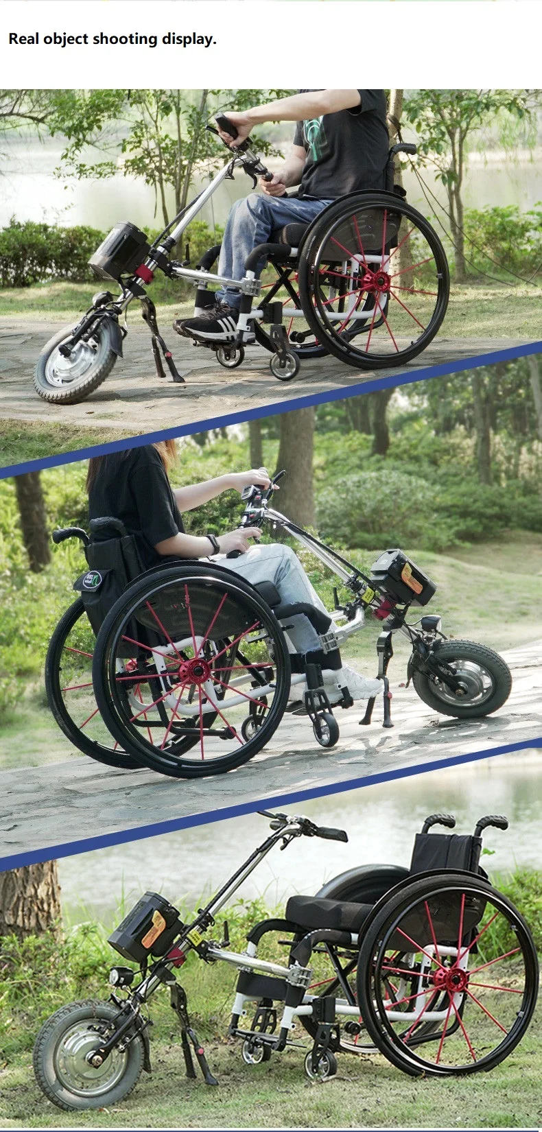 Newest Design Hand Bike Handcycle Sports manual Wheelchair Scooter Comfortable inflatable tire forward/reverse dual mode-BZ-T01 factory