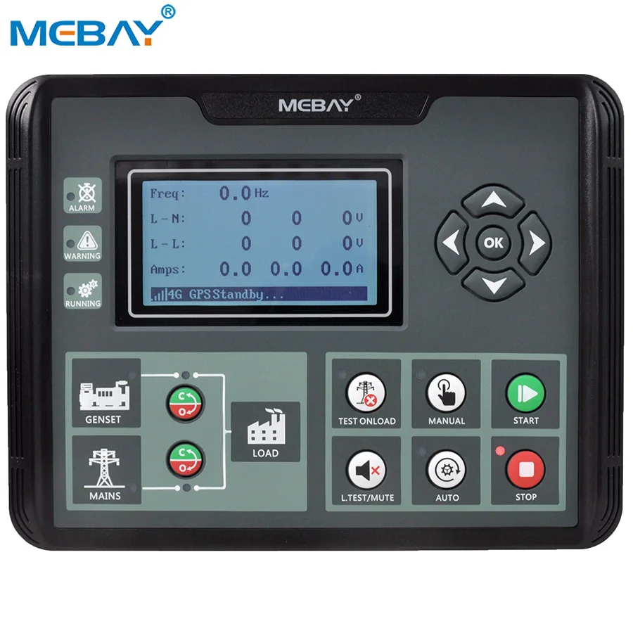 Mebay 4G Generator Controller DC52CR-4G GPS AMF Sim Card Supported Free Platform
