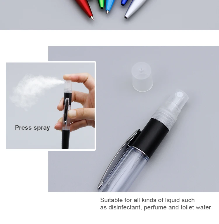 Portable 5ml Plastic Ballpoint Pen with Sprayer