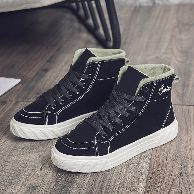 Хлопковая женская бархатная Спортивная Толстая теплая Студенческая Повседневная дикая осенне-зимняя обувь для скейтборда