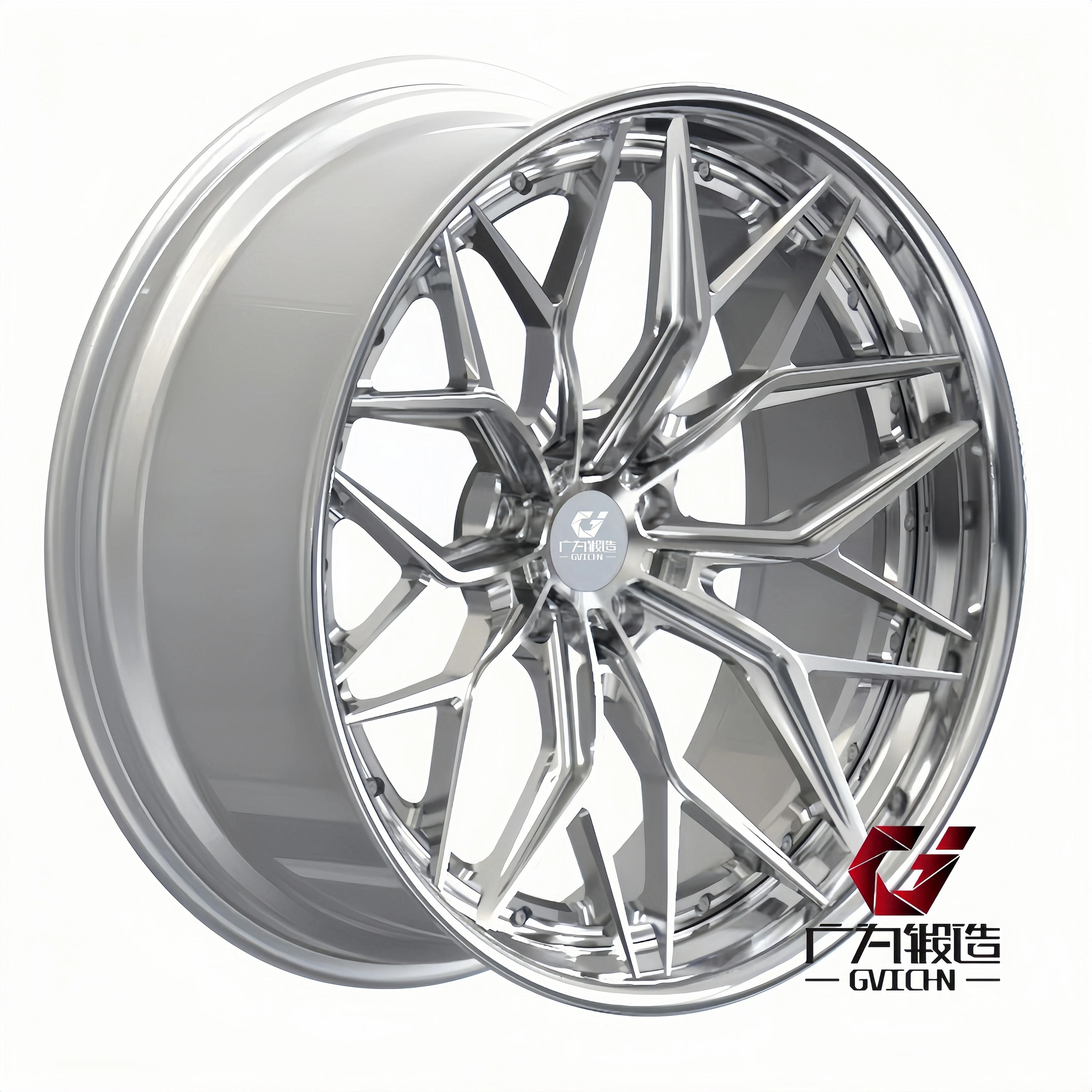 GVICHN Custom18 19 20 21inch Rim 5x112 5x114.3 5x120 6061 T6 Aluminum Alloy Two Piece Concave Forged Racing Passenger Car Wheels