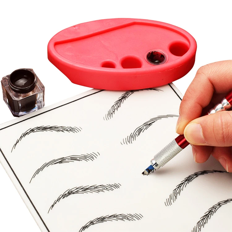 Professional Microblading Pen with Crossing Lock-Needle Device Multiple Needle Types and Lightweight Aluminum Alloy Design