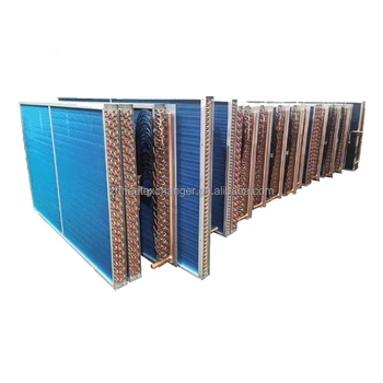 Air to Water Pipe Coil Aluminium Fin Heat Exchanger Refrigeration Equipment Radiator Copper Pipe Coil