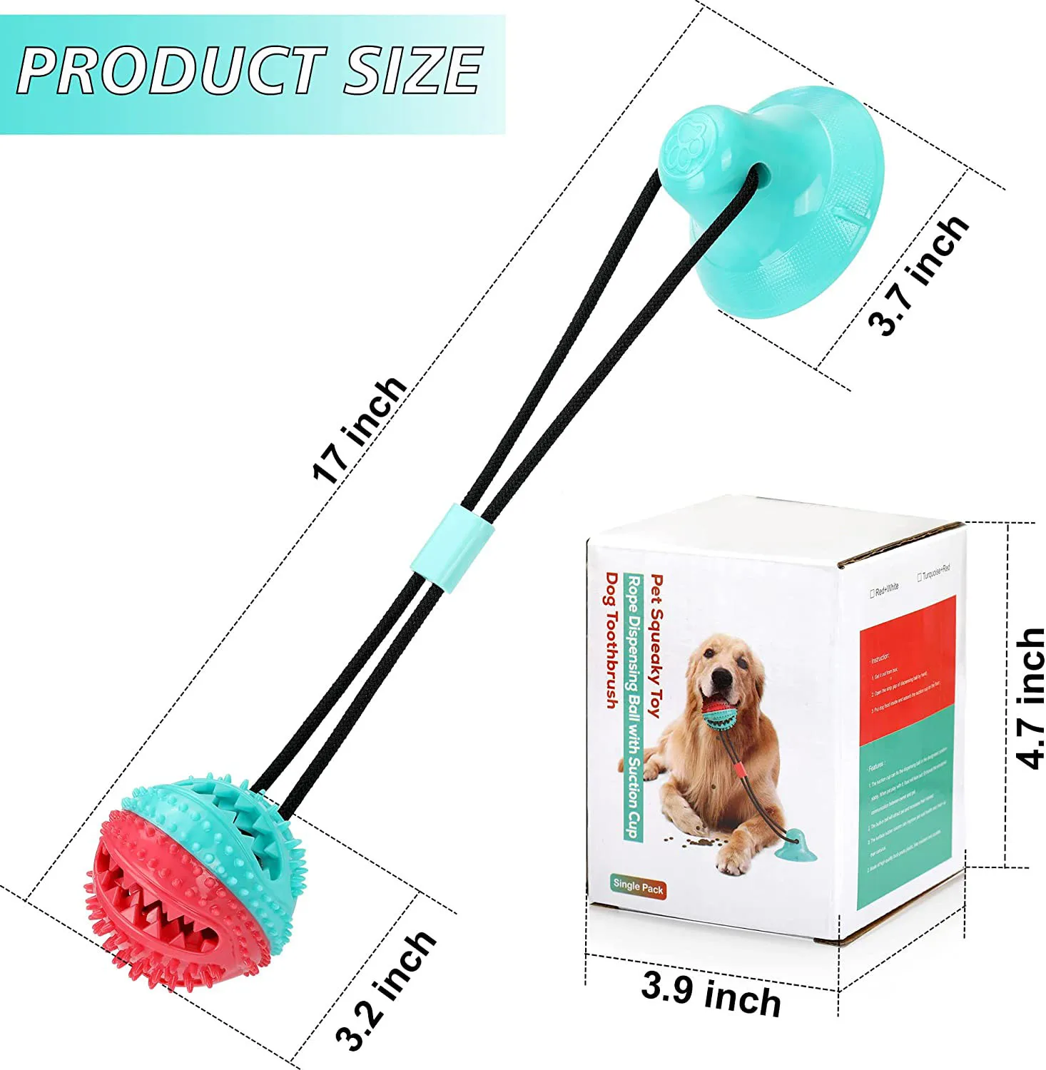 Dog Chew Toys for Aggressive Chewers, Puppy Dog Training Treats Teething  Rope Toys for Boredom, Dog Puzzle Treat Ball Toys for Small Large Dogs Kill  Boring Time, Blue 
