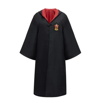 Multiple Style Wizard Cape Cosplay Costume Slytherin College Uniform Potter Hooded Cloak With Tie Harry Robe With Hat Glasses