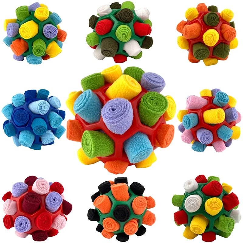 Interactive Pet Toys Dog Snuffle Ball With Bite Resistant Rope Slow Feeder Dog Chew Toy For Training Dog Balls manufacture