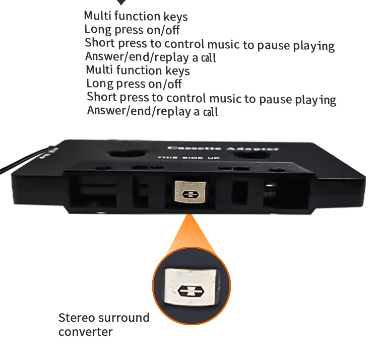 Car Bluetooth Audio Cassette Adapter Radio Music Tape Retro Home Audio Tape Style Renovation