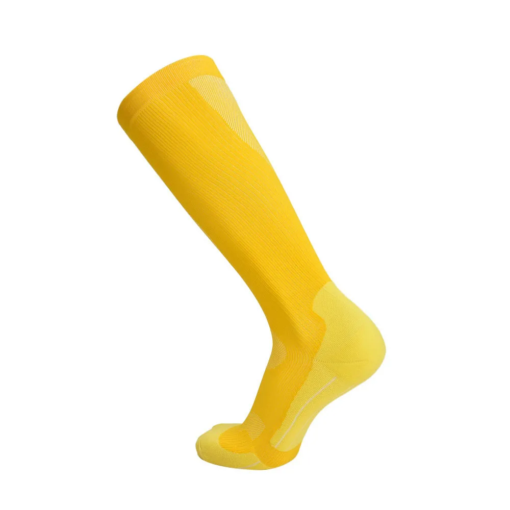 German Machine Made Sports Compression Socks Adults Seamless Casual Knee-High Stockings Arch Support  Bright-Colored Rib Cushion