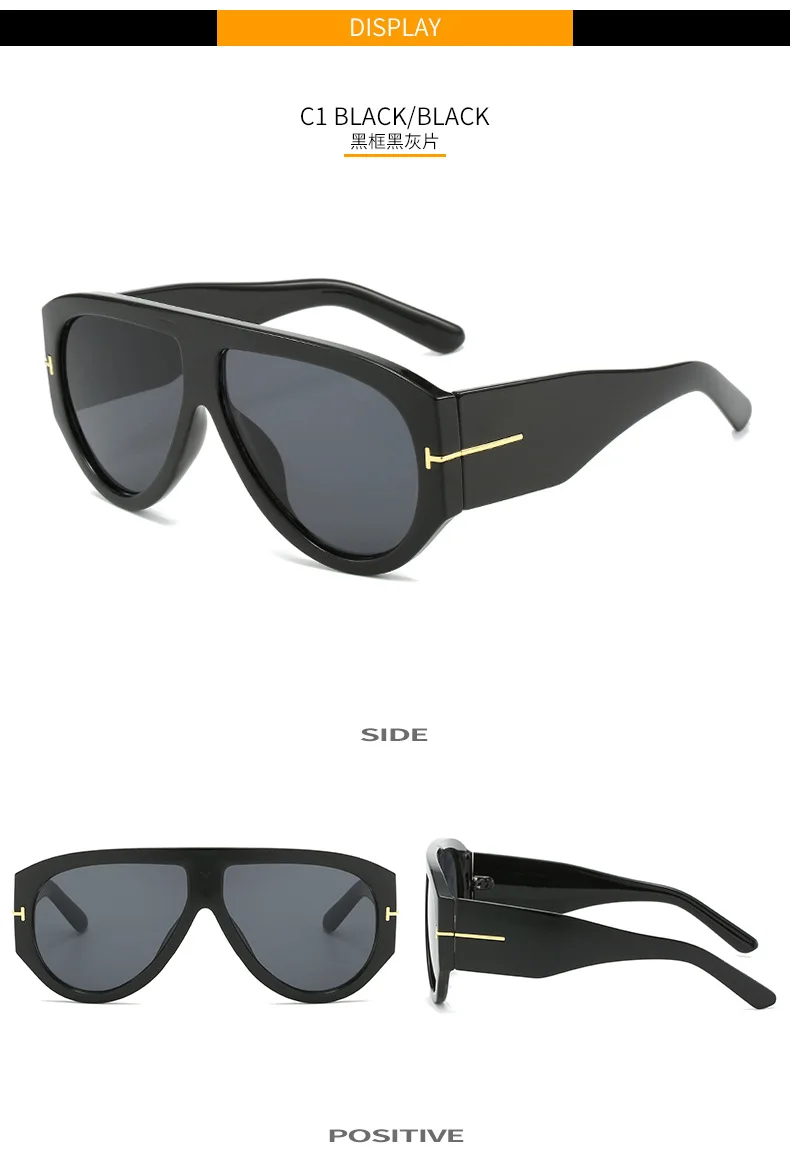 9577 Oversized Sunglasses Women Fashion 2023 Luxury Big Frame One Piece ...