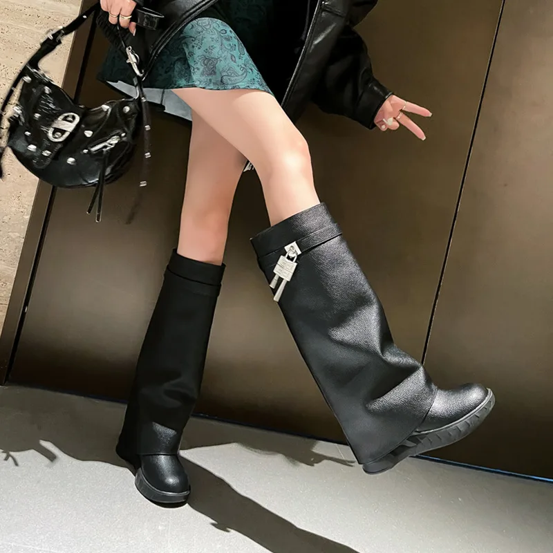 Women's Shark Boots Stylish Durable Knee High Boots