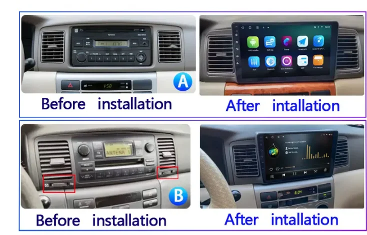 Android Carplay Car Radio for 2005-2012 Toyota Corolla Touchscreen Autoradio Stereo Video Audio Multimedia Gps Player Head Unit