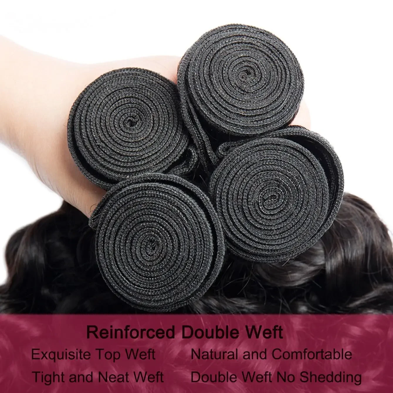 12A Deep Wave Bundles Brazilian Curly Human Hair 100% Unprocessed Bundle_voghion.com