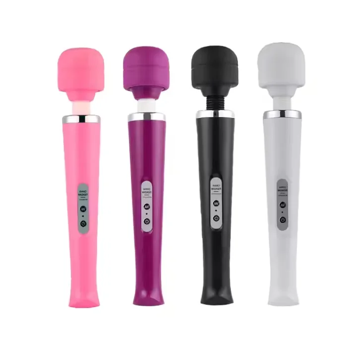 Four Colors Multi Speed Rotating Head Vibrating Girl Pussy Vagina Vibration Fitness Magic AV Wands Massage Vibrator for Women