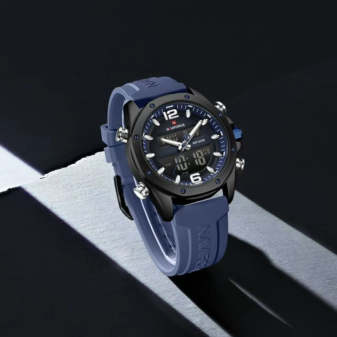 NAVIFORCE 9264 Men's Watch Luxury Top Brand Multifunction Chronograph Watch Men Auto Date 3ATM Waterproof Man Clock Gift Watches