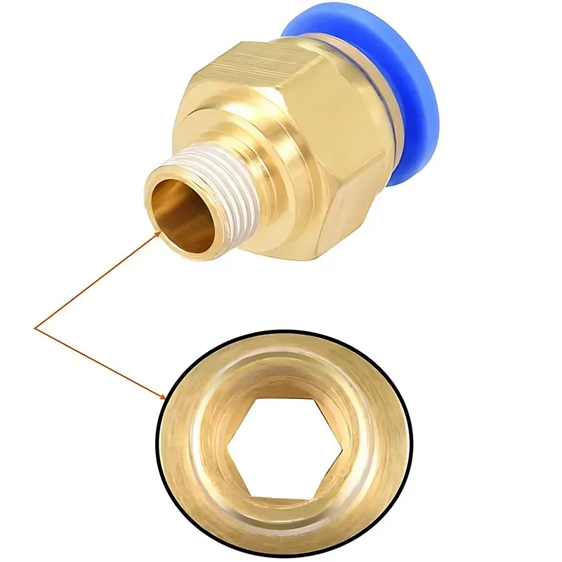Quick Fitting Quick Coupler Screw-in Pneumatic 2pcs Straight Joint Connector PC6-01 PC8-01 (1/8" G) 6mmOD 8mmOD