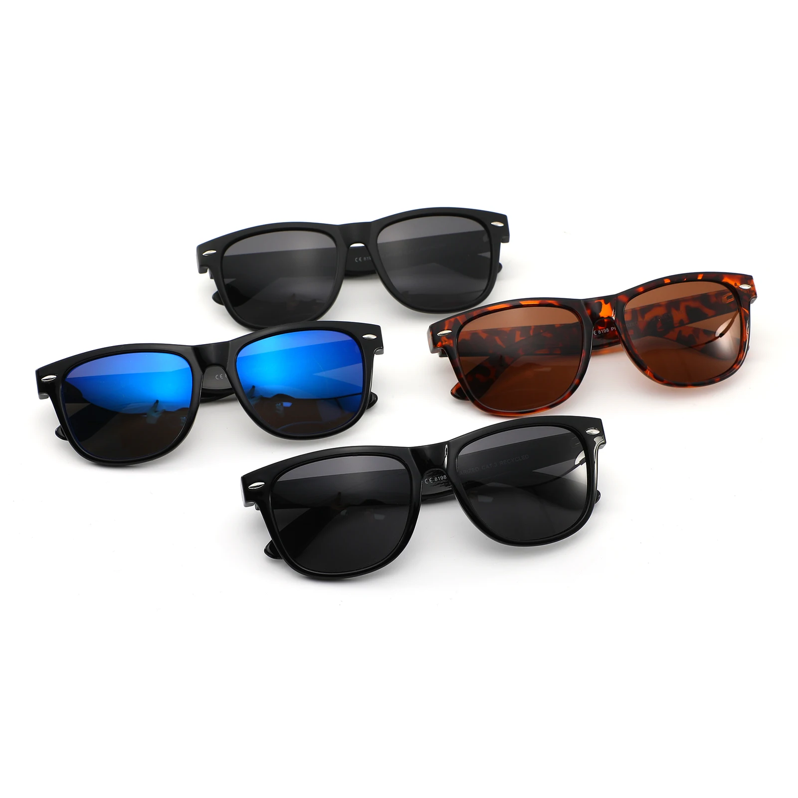 2025 Cheap Factory Designer Custom Logo Brand Sunglasses Luxury Logo Friendly Recycled Polarized Sunglasses