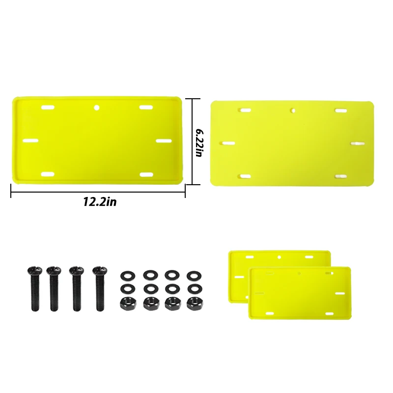 Factory Direct Sales Colorful Silicone License Plate Frames for USA/Canada/Mexico/Guatemala manufacture
