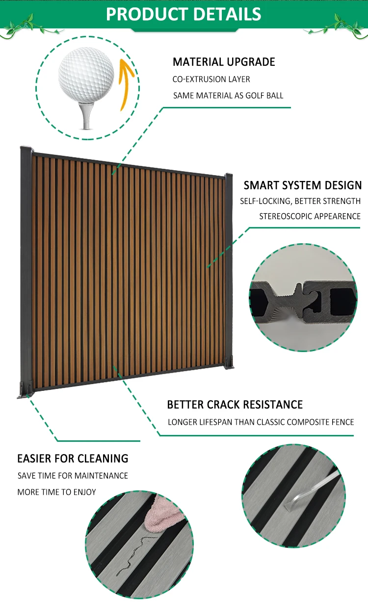 Patterned Commercial Vertical Slat Wall WPC Gates Garden Ideas Wood Plastic Composite Fence