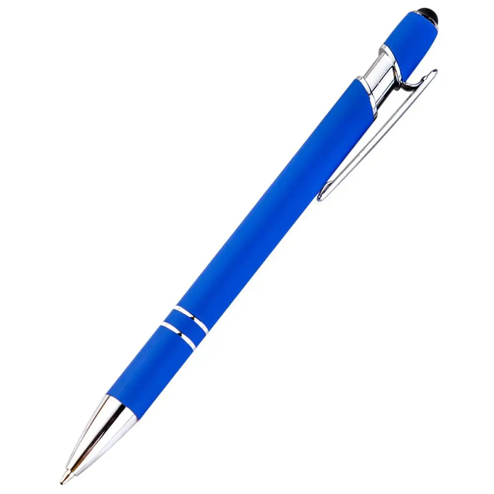 Alpha Soft Touch Pen With Stylus, Promotional Stylus Metal Pen With Logo, Stylus Touch Screen Pen
