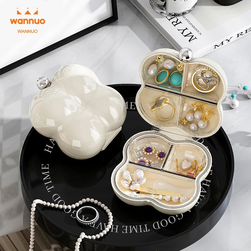 Wannuo Mini Storage Box Portable Mini Jewelry Organizer Easy To Carry Jewelry Storage Box For Jewelry&Pill Storage