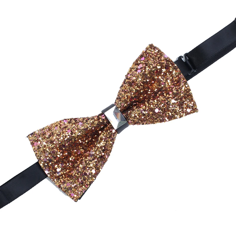 Personalized Custom Navy Blue Glitter Rhinestone Bow Tie