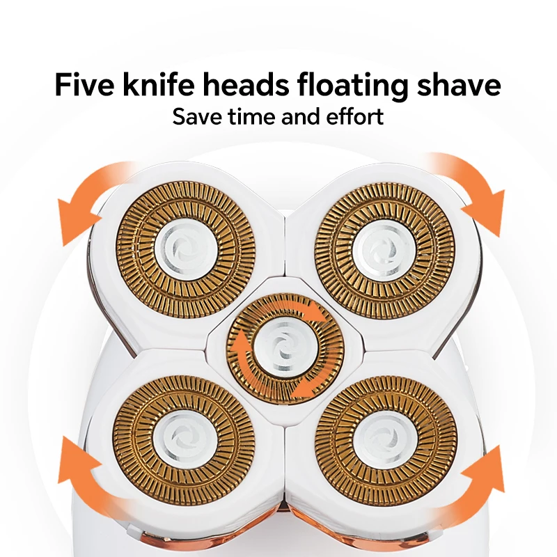 Portable USB-Charging Lady Shaver Five Stainless Steel Blades Waterproof Bikini Trimmer for Body Hair for Household RV Hotel Use factory