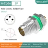 M8-A-3 male M8*1.0 shielded