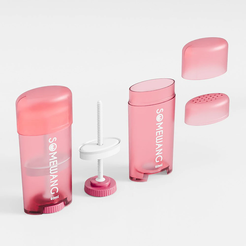 60ml/80ml PP Plastic Bottle Refillable Empty Deodorant Stick Container with Screen Printing for Gel Deodorant
