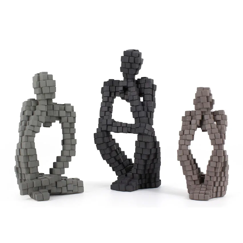 2021 New design resin  geometric abstract figure statues home decor details