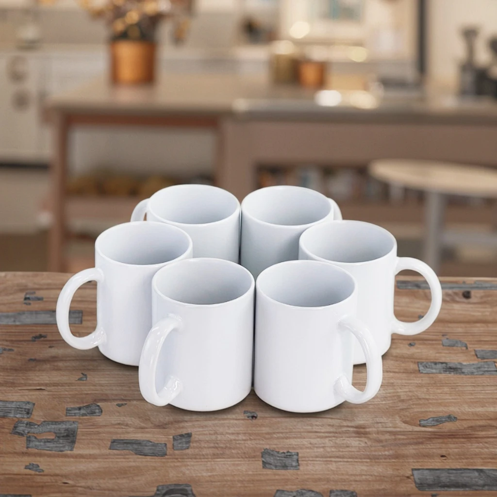 11Oz White Ceramic Sublimation Mug Custom Packaging School & Coffee Water  for Christmas 350ml Capacity Design Gifts