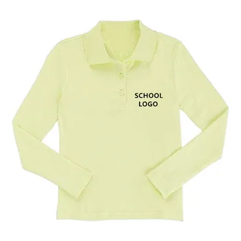 Simple Pique Cotton Polo T Shirt Custom Uniform Kids Polo shirts School