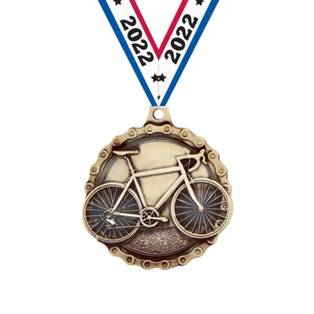 factory antique silver plated 3d soft enamel finisher medals medal for cycling