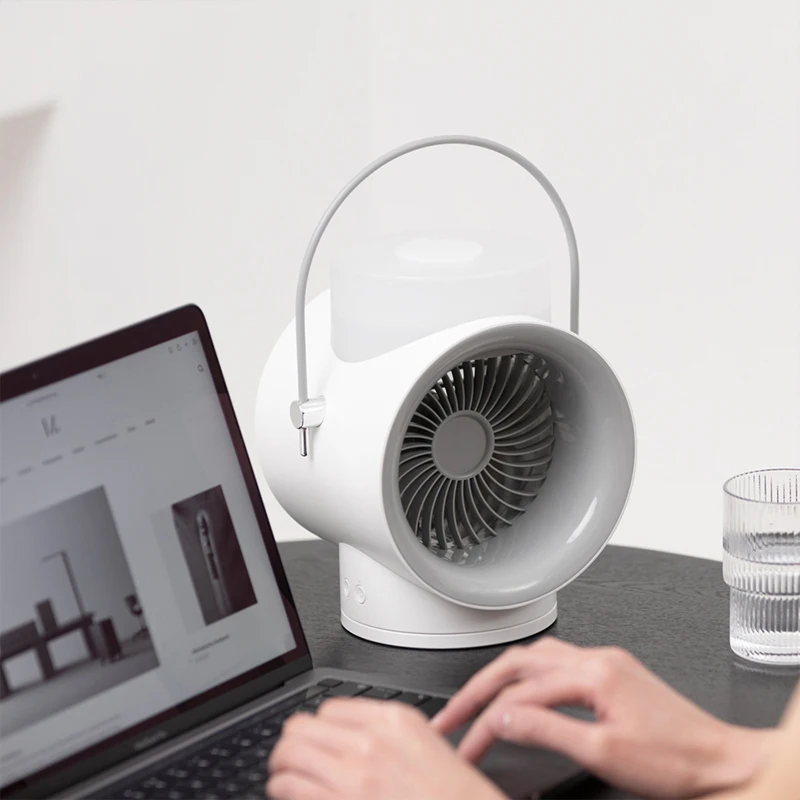 IMYCOO Wholesale 4000mAh Portable Rechargeable Spray Mist Cooling Fan Hot Sale Outdoor Desk Water Mini Cooler Fan With Led Light