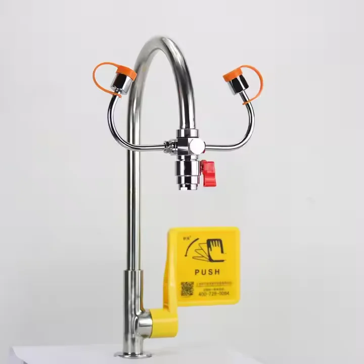 Dual Purpose Deck Mount Lab Eyewash Stations; Faucet Mounted Personal Eyewash Station