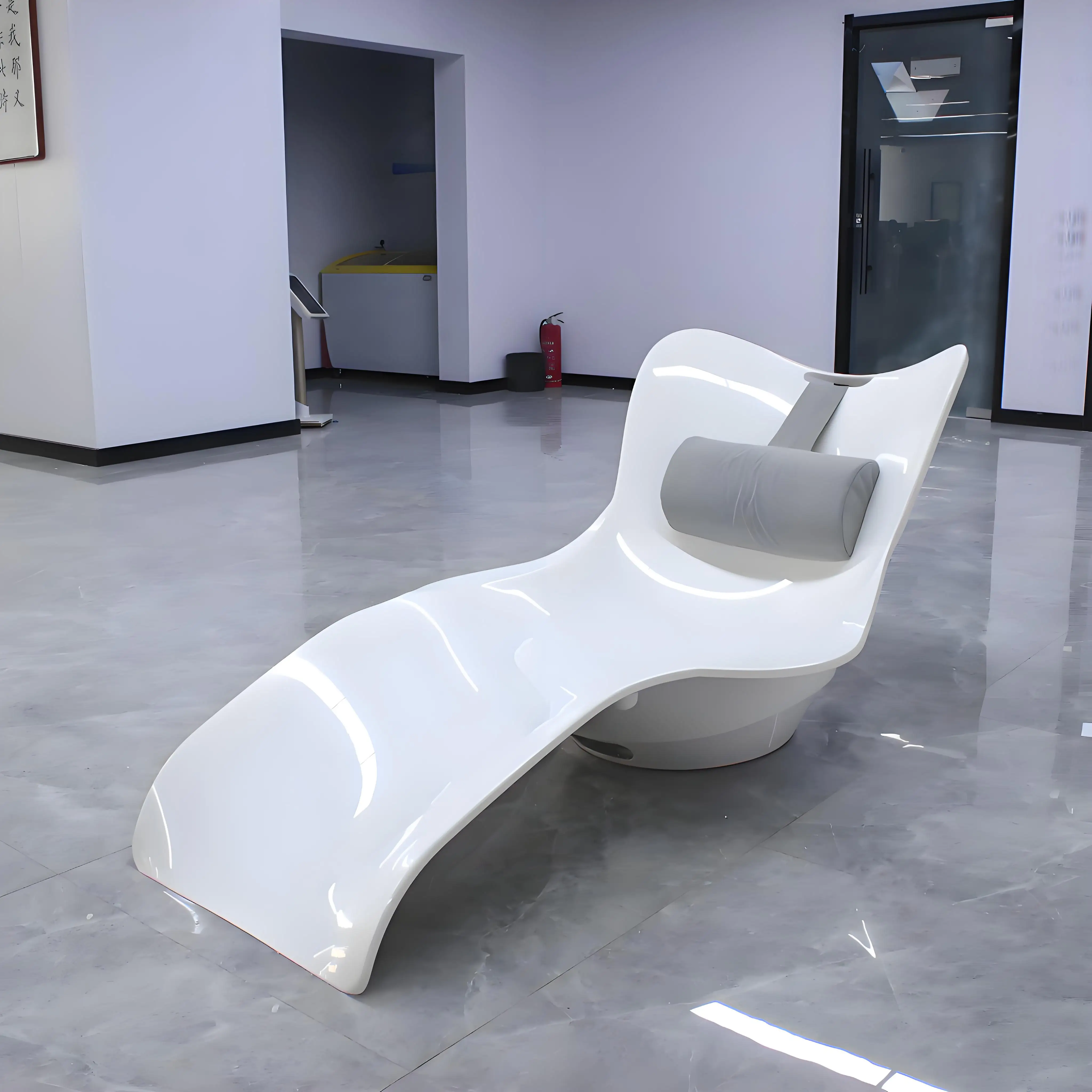 wholesale sun lounge outdoor lounger swimming pool s shape loungers 2025 s  shaped fiberglass sun lounger - Main Image