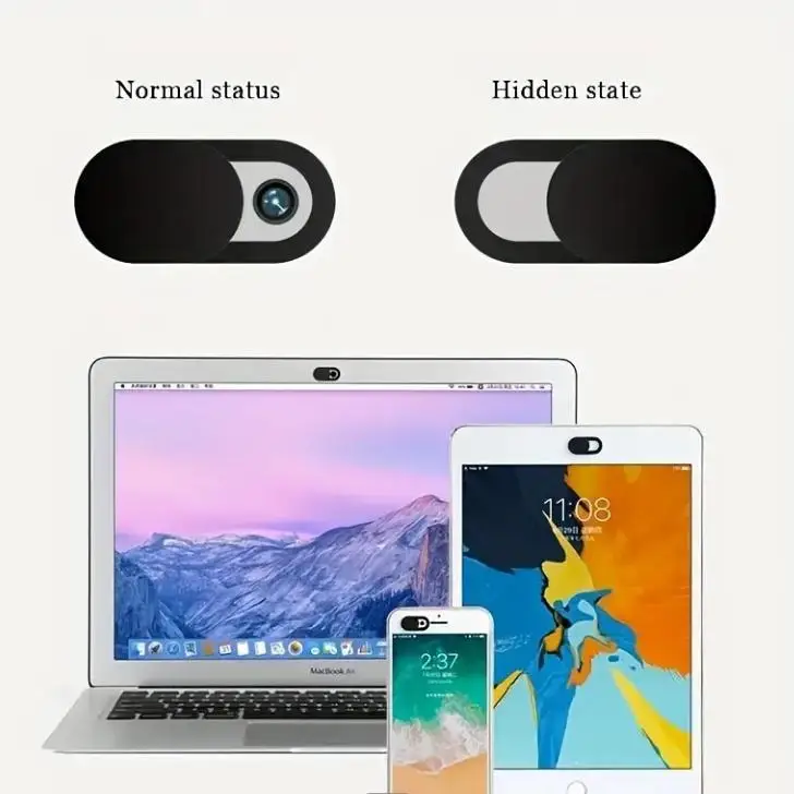 Copri Webcam, Webcam Cover Slider, Cover Per Fotocamera Digitale 0.027in Ultra-sottile Adatta Per Smartphone Echo Spot Tablet Macbook Con Forte Adhensive(confezione Da 6 - Foto 6