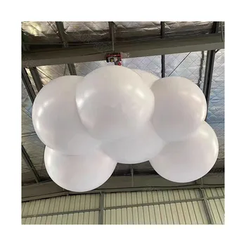 Led Lighting Inflatable Hanging Cloud Balloon Advertising Inflatable Cloud For Event Stage Decoration